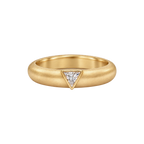 Triangle Diamond Wide Band Ring in Yellow Gold
