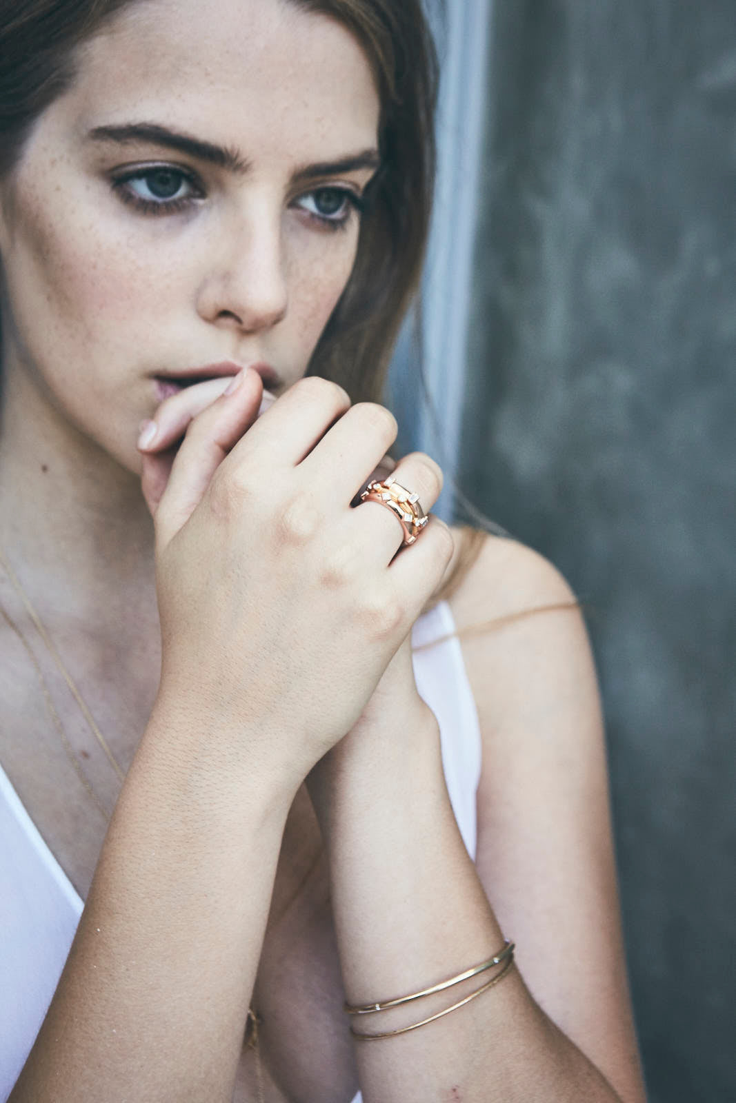 Baguette Diamond Japa Prayer Ring
