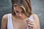 Round Diamond Row Necklace