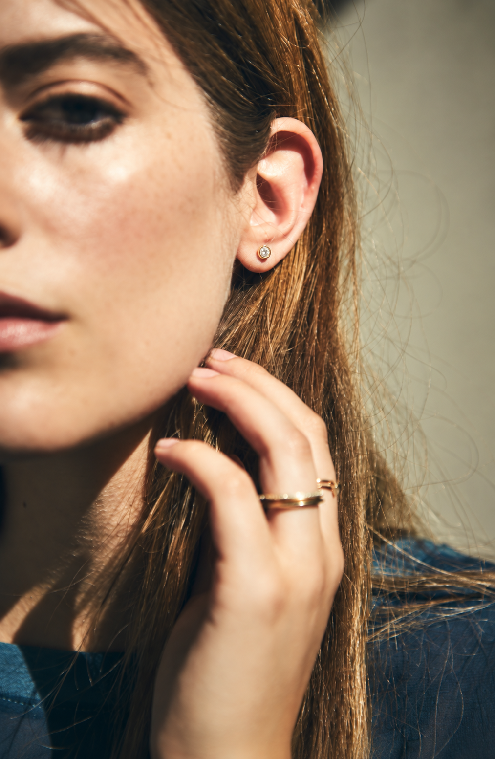 Round Diamond Stud