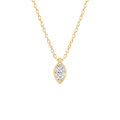 Marquis Diamond Solitaire Necklace in Yellow Gold