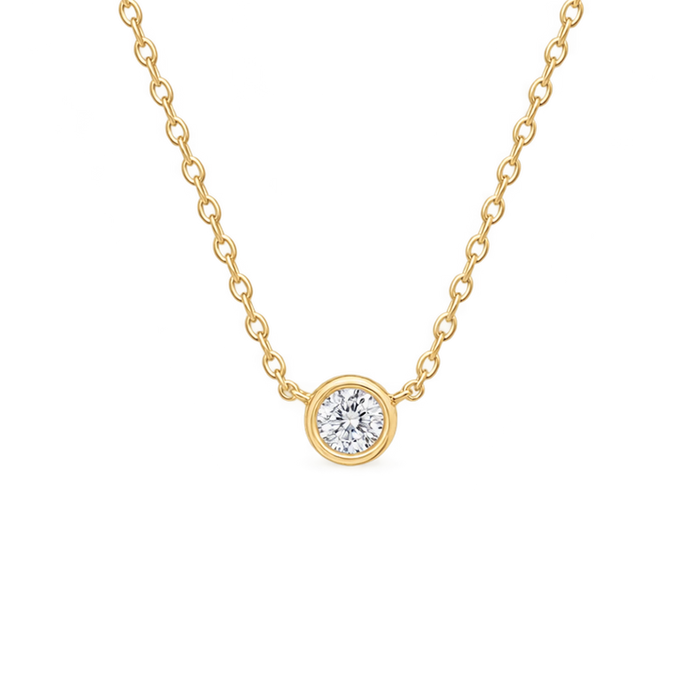 Round Diamond Solitaire Necklace