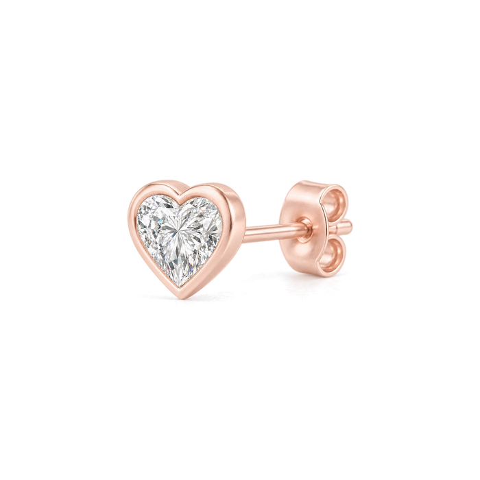 Heart Diamond Stud