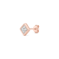 Princess Diamond Stud in Rose Gold