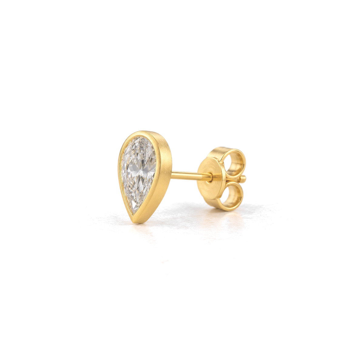Pear Diamond Stud
