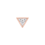 Triangle Diamond Stud in Rose Gold