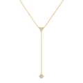 Triangle & Princess Diamond Y Drop Necklace