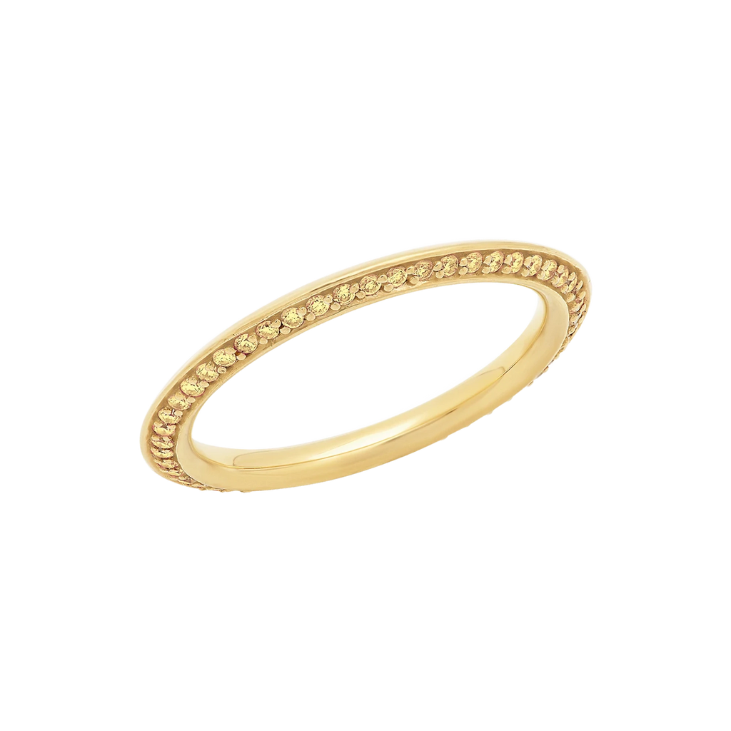 Pavé Chimera Orbit Ring in Yellow Gold