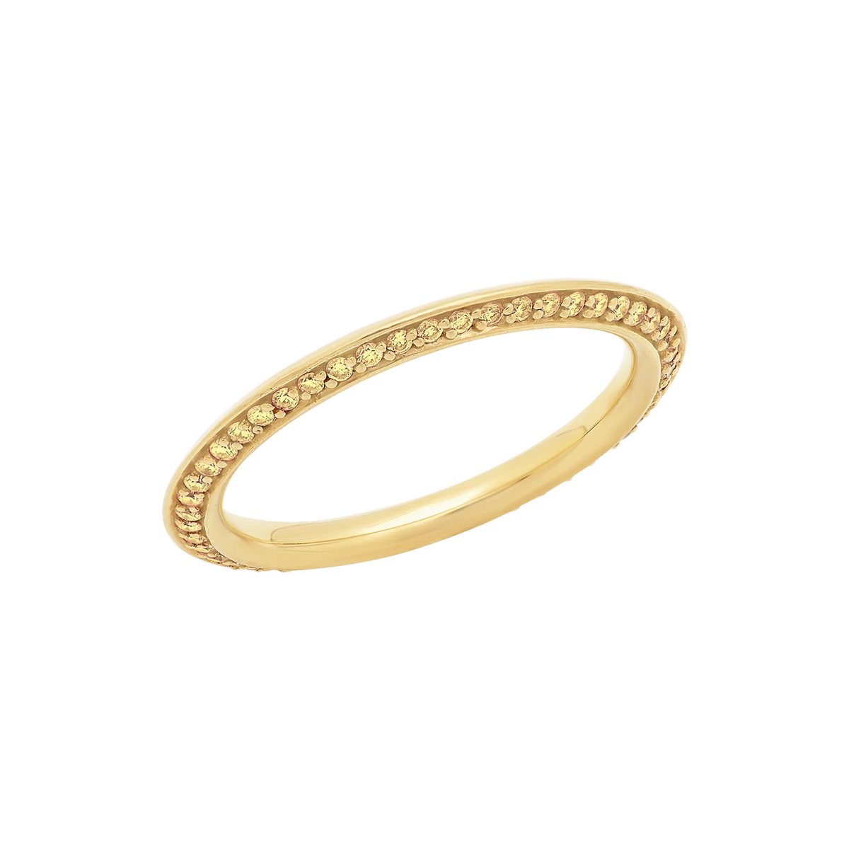 Pavé Chimera Orbit Ring in Yellow Gold