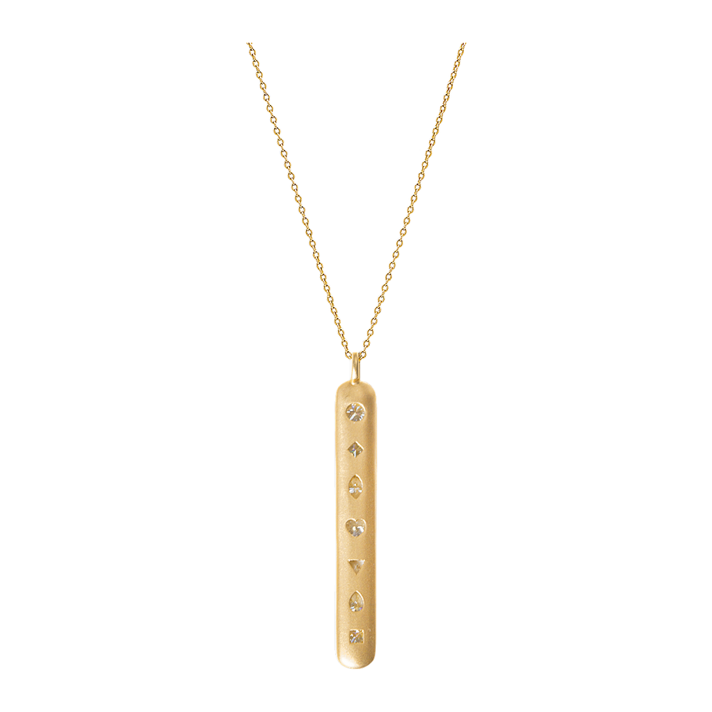 7 Centers Pendant in Yellow Gold, back