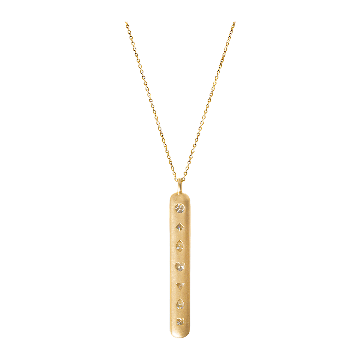 7 Centers Pendant in Yellow Gold, back