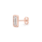 Baguette Diamond Stud