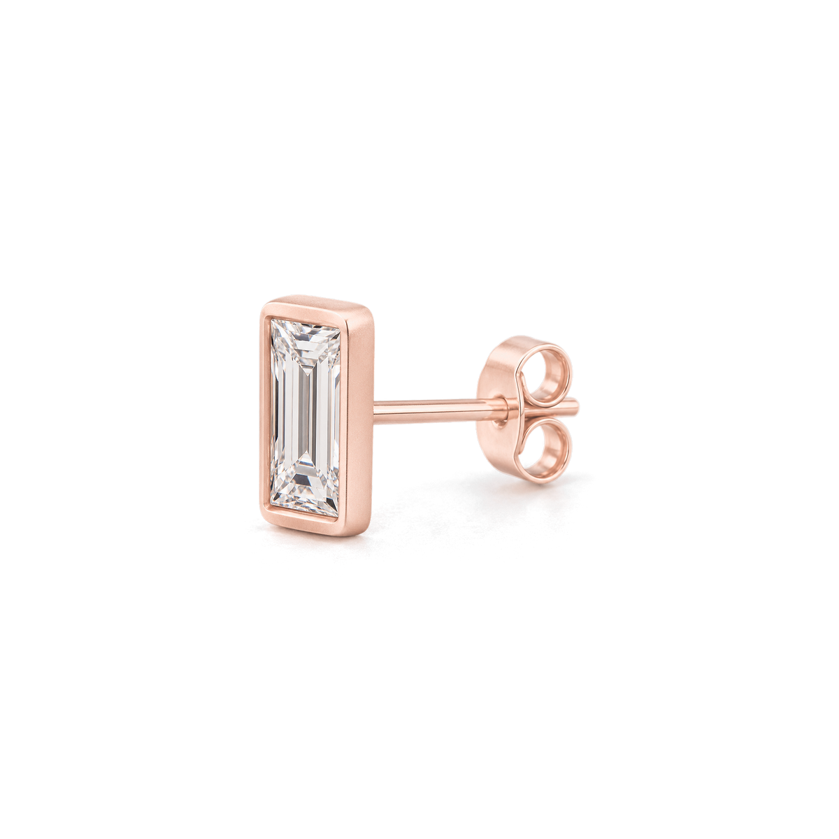 Baguette Diamond Stud