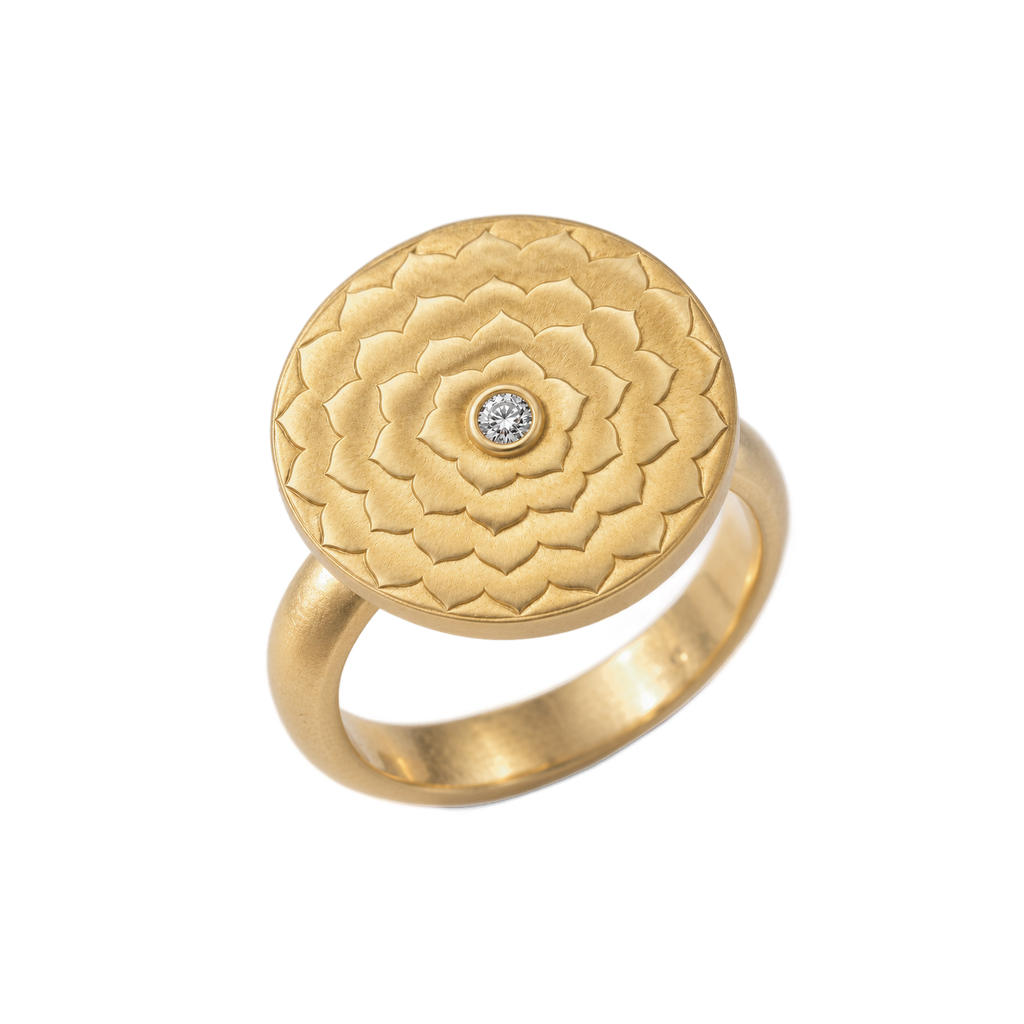 Crown Lotus Diamond Ring