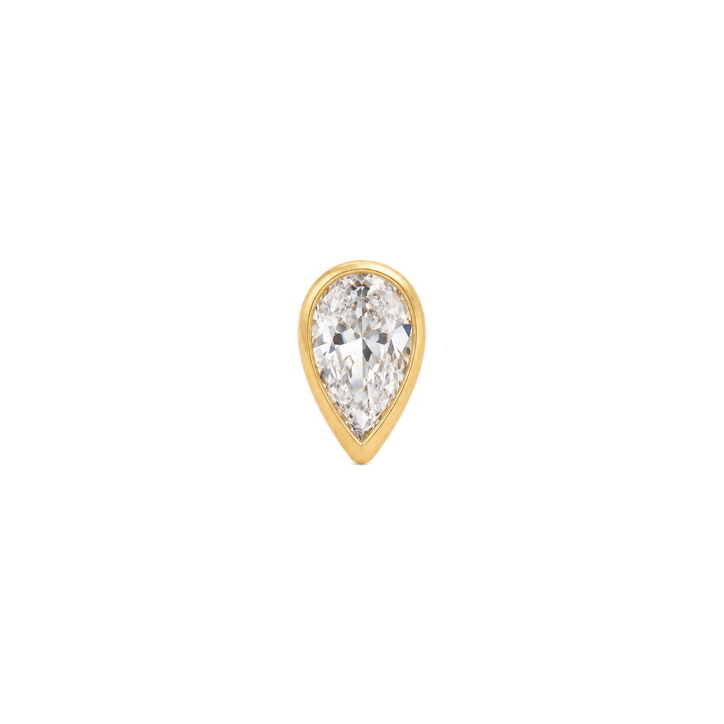 Pear Diamond Stud