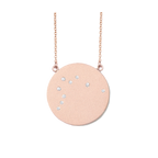 Aquarius Constellation Necklace in Rose Gold, satin finish