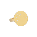 Aquarius Constellation Ring in Yellow Gold, satin finish
