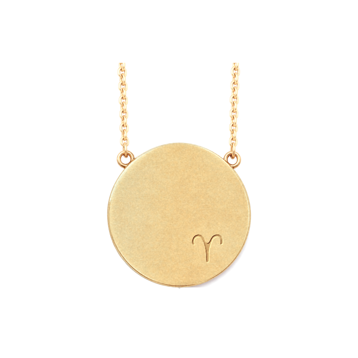 Aries Constellation Necklace, back: engraved with the Aries sign