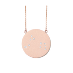 Aries Constellation Necklace in Rose Gold, satin finish