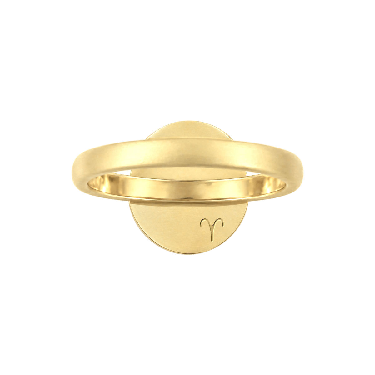 Aries Constellation Ring, back: engraved with the Aries sign