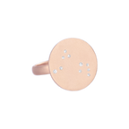 Aries Constellation Ring in Rose Gold, satin finish