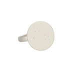 Aries Constellation Ring in White Gold, satin finish