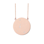 Cancer Constellation Necklace in Rose Gold, satin finish