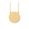 Cancer Constellation Necklace in Yellow Gold, satin finish
