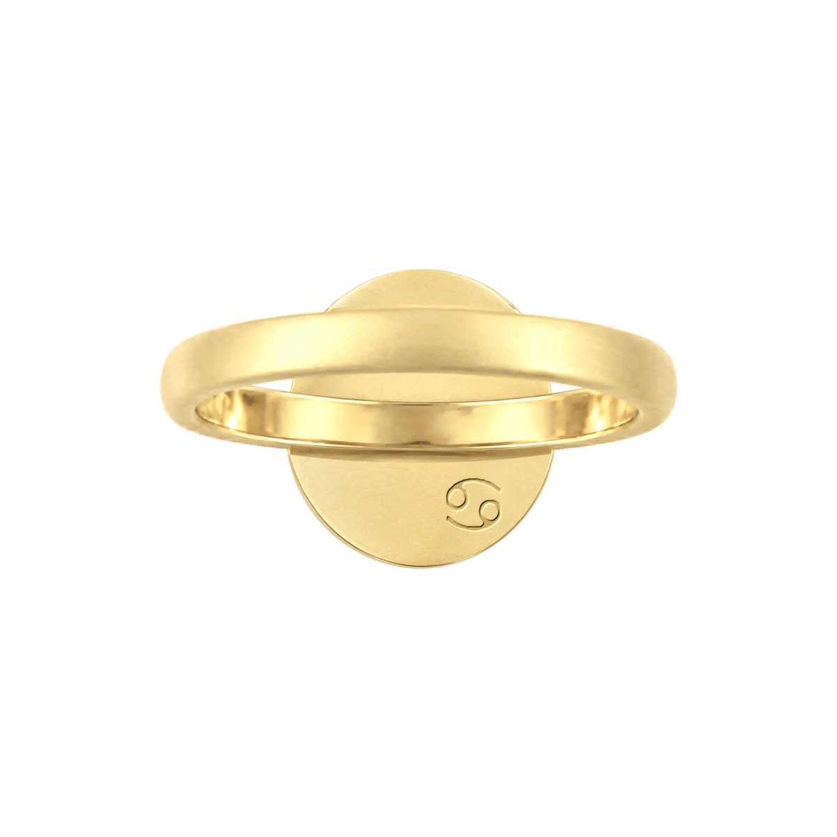 Cancer Constellation Ring, back: engraved with the Cancer sign