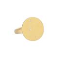 Cancer Constellation Ring in Yellow Gold, satin finish