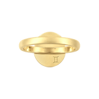 Gemini Constellation Ring, back: engraved with the Gemini sign