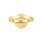 Leo Constellation Ring, back: engraved with the Leo sign