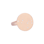 Leo Constellation Ring in Rose Gold, satin finish