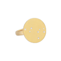 Leo Constellation Ring in Yellow Gold, satin finish