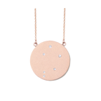 Libra Constellation Necklace in Rose Gold, satin finish