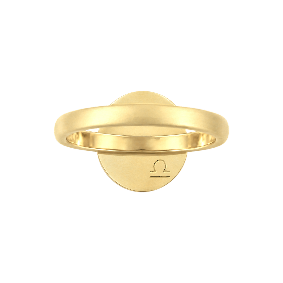 Libra Constellation Ring, back: engraved with the Libra sign
