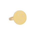 Libra Constellation Ring in Yellow Gold, satin finish