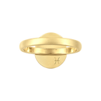 Pisces Constellation Ring, back: engraved with the Pisces sign