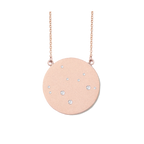 Sagittarius Constellation Necklace in Rose Gold, satin finish