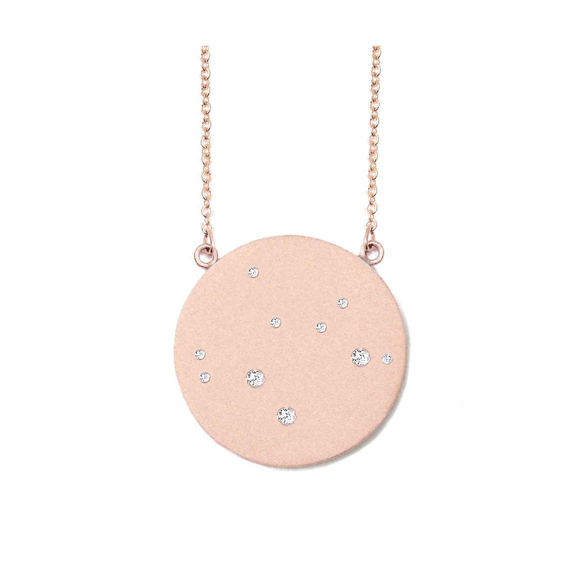 Sagittarius Constellation Necklace in Rose Gold, satin finish