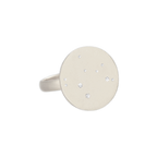 Sagittarius Constellation Ring in White Gold, satin finish