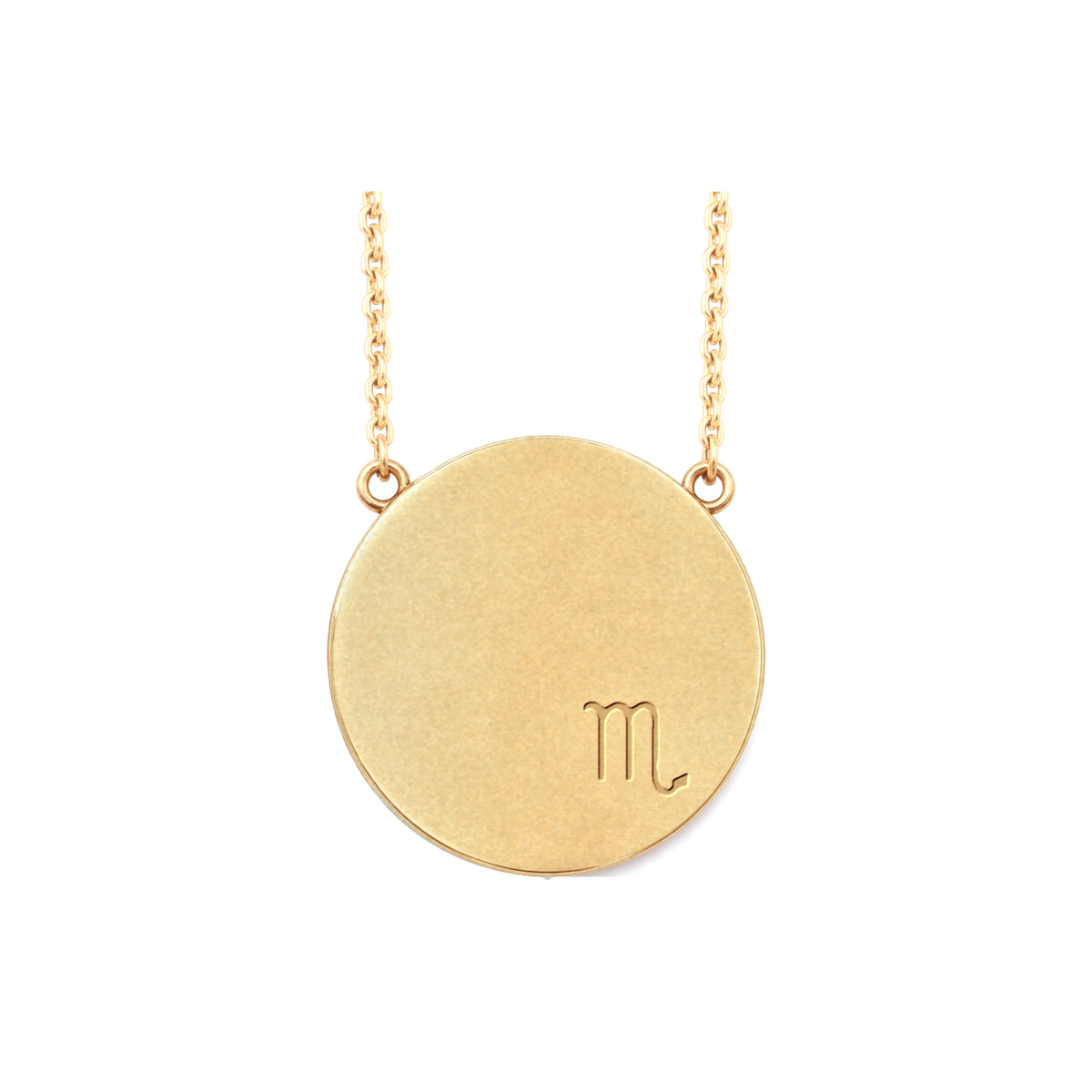Scorpio Constellation Necklace, back: engraved with the Scorpio sign