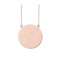 Scorpio Constellation Necklace in Rose Gold, satin finish