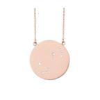 Scorpio Constellation Necklace in Rose Gold, satin finish