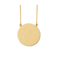 Scorpio Constellation Necklace in Yellow Gold, satin finish