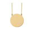 Taurus Constellation Necklace in Yellow Gold, satin finish