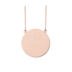 Virgo Constellation Necklace in Rose Gold, satin finish