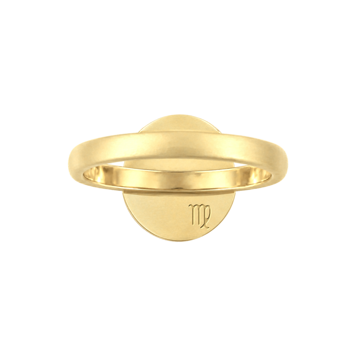 Virgo Constellation Ring, back: engraved with the Virgo sign