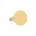 Virgo Constellation Ring in Yellow Gold, satin finish