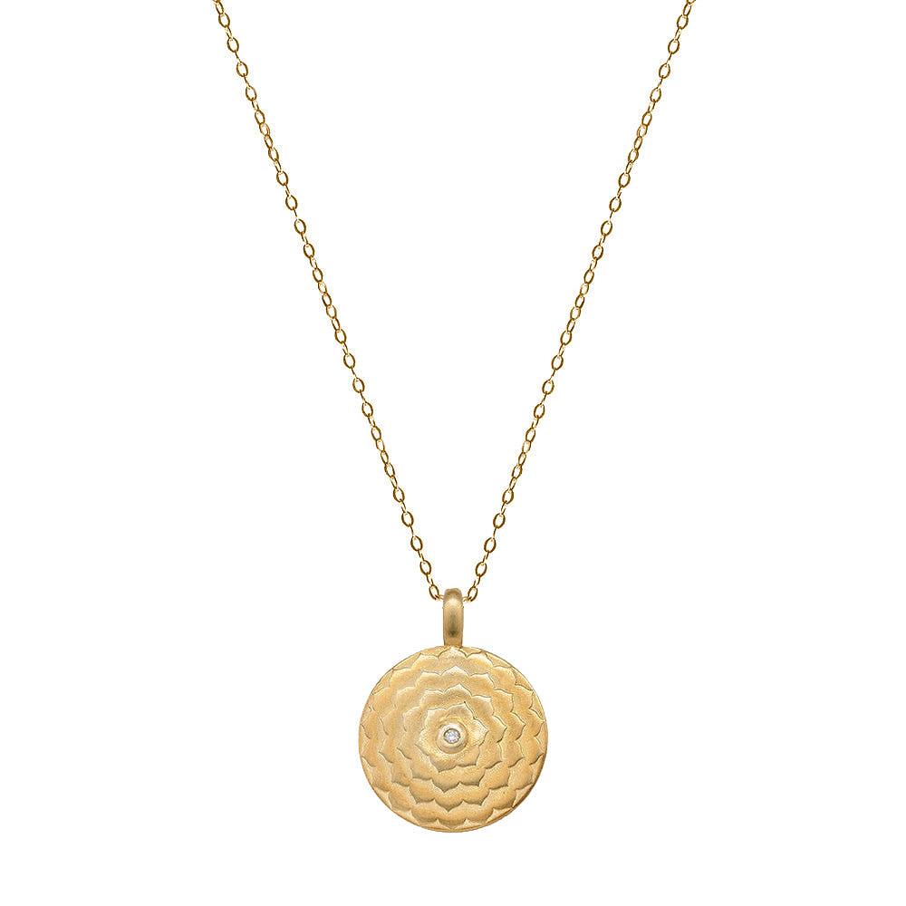 Crown Lotus Diamond Necklace